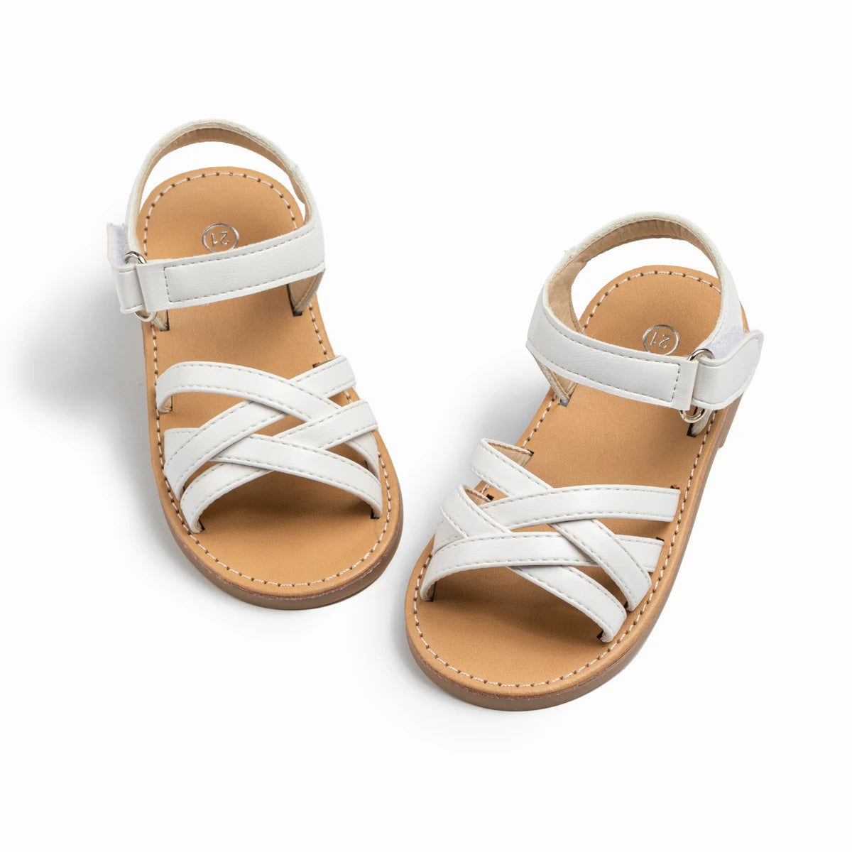Girls Summer Sandals Kids Cross Strap Open Toe Shoes Toddler