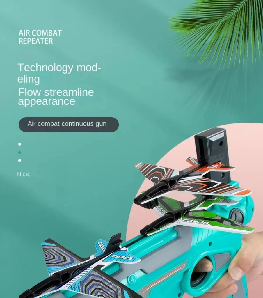 Children's Toys Airplane Launcher Children's Fun Foam Airplane  Sports Flying Toy