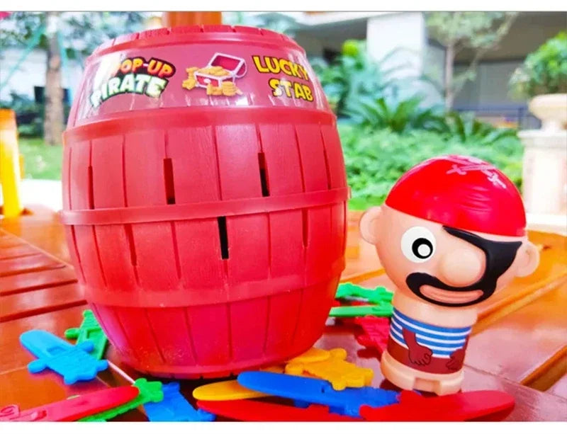 Funny Pirate Barrel Toy Sword Stab Jumping Pirate Game Board Children Halloween Toys Parent-child Interactive Toys for Kids Boys