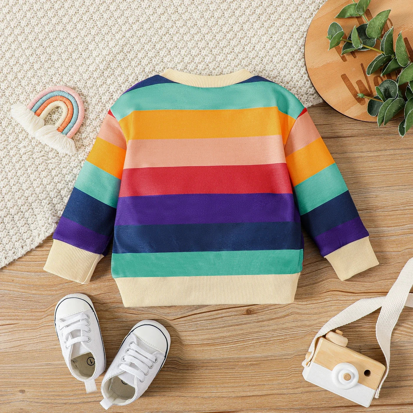 Osvaldo Rainbow Colorblock Long-sleeve Sweater