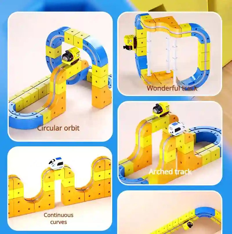 DIY Electric Magnetic Track Set With High-Speed Rail Vehicles (1-100+pieces)