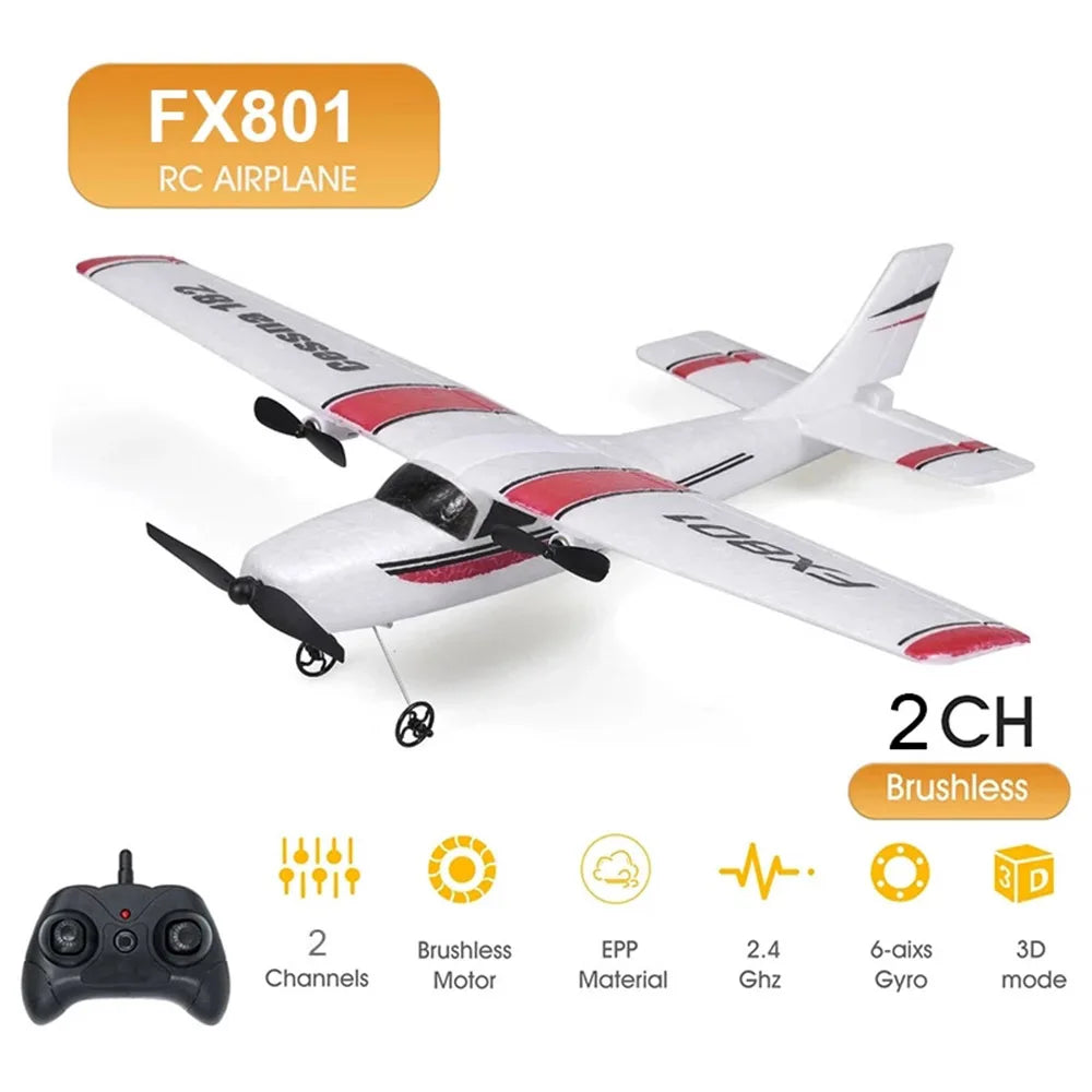FX801 EPP Foam RTF RC Plane 2.4G Fixed Wing Beginner Flyer Kids Gift