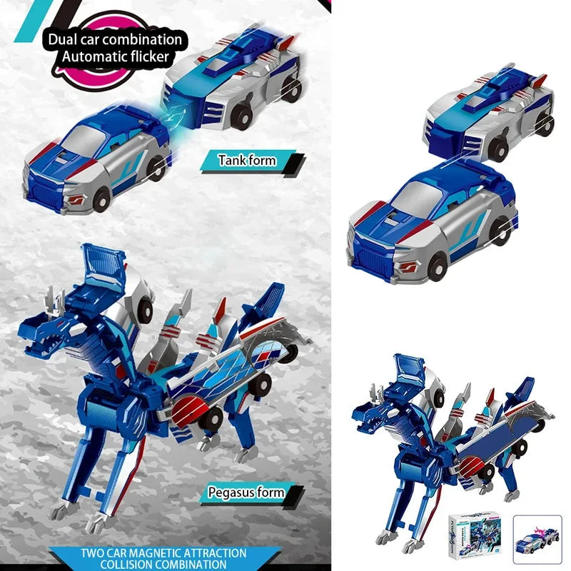 Unicorn Transformer : Magic Transformation Super Combination Car Toy 2 In 1