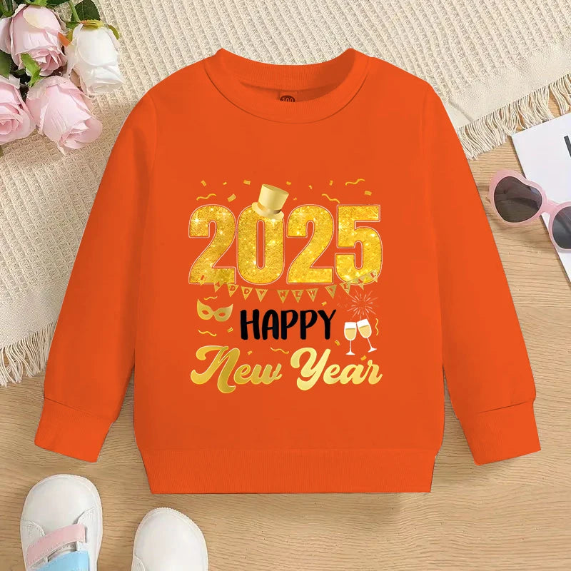 Tony 2025 Happy New Year Print Sweater - GuGuTon baby store - Baby Fashion - Toddlers Outfits - Babies Outfits - Toddler Clothes - Kids Clothing - Newborn Clothes - Newborn Wear - Kids Wear - Trending Clothes - Trending Outfits - Fall Fashion - Winter Fashion - Girls Clothes - Boys Clothes - Babies Wear - Kids Accessories - KidsWear - Summer Clothes - Summer Fashion - Summer Trend - Falls Sweaters - Tops - Bottom - Jeans - Blouse - Dresses - Newborn Dresses - Toys