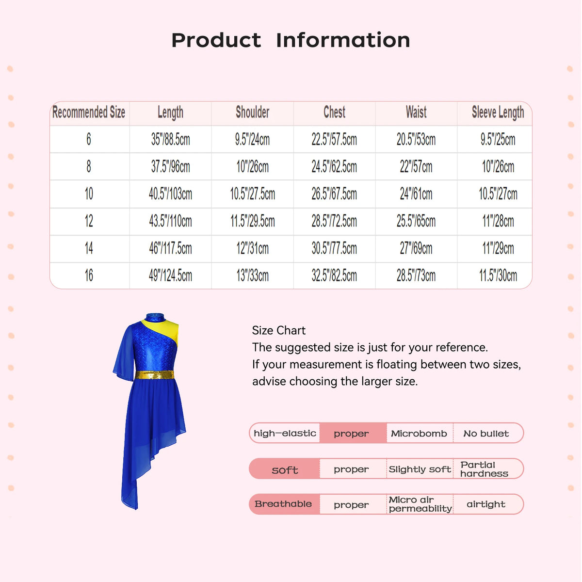 Kids Girls Lyrical Contemporary Worship Liturgical Praise Dance Dress Flare Sleeve Sequin Splice Dress Performance Costume