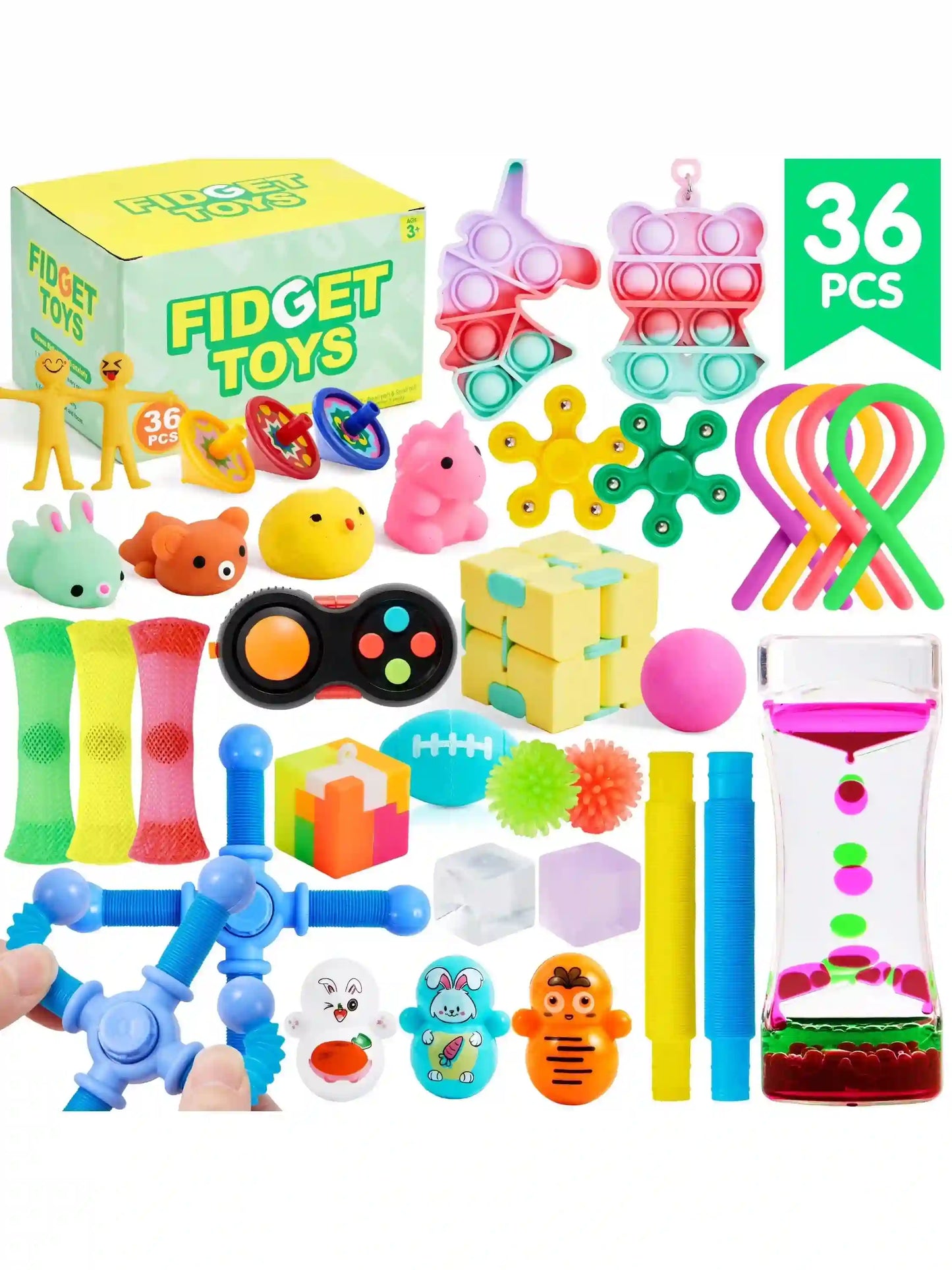 Joyfy 60 Pack Fidget Toys for Stress Relief
