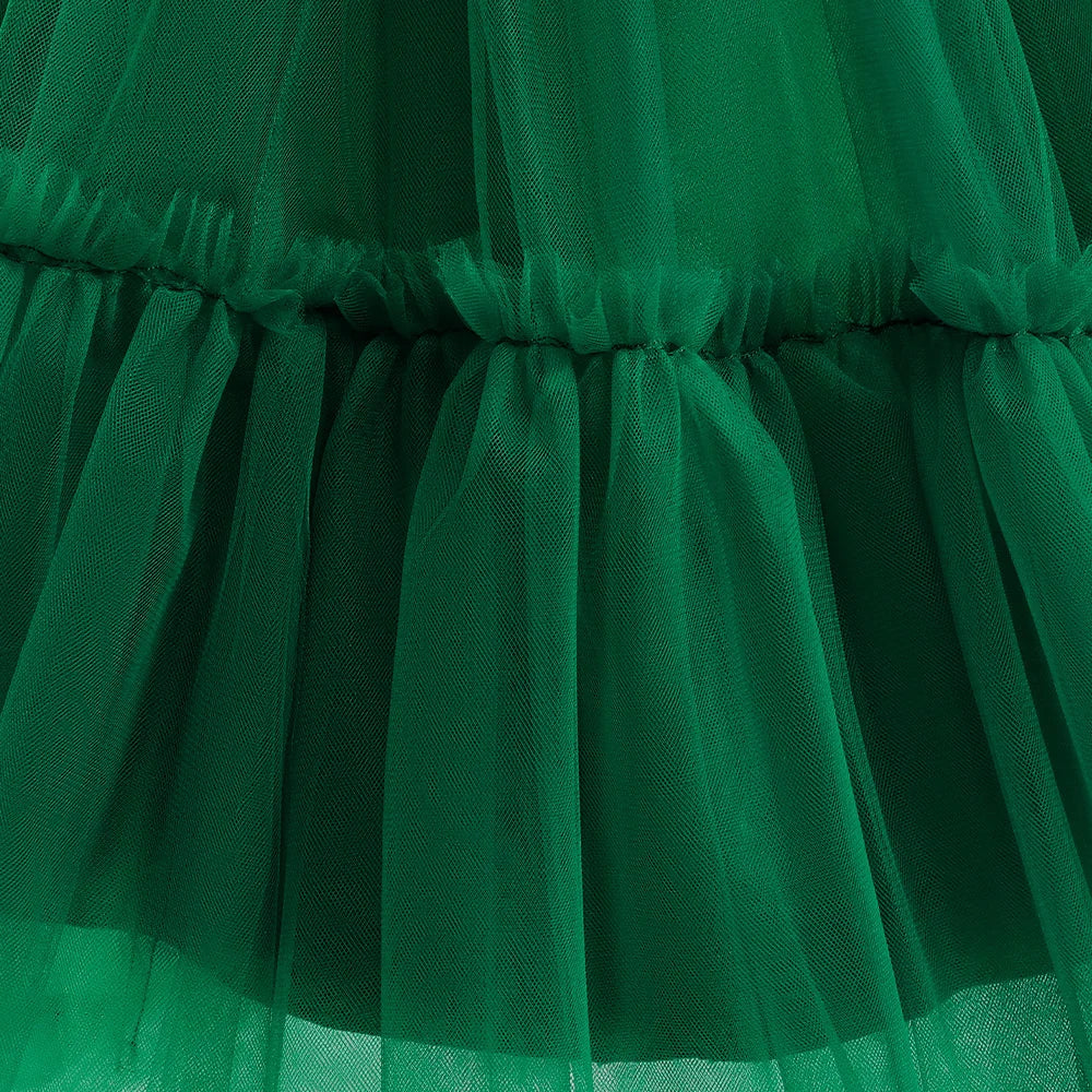 Summer Baptism Bridesmaids Party Baby Girls Dresses Tulle Trailing Wedding Birthday Princess Dress