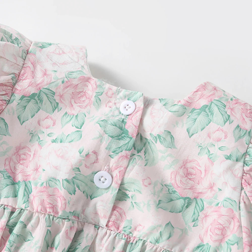 Triple Bow Puff Sleeve Romper