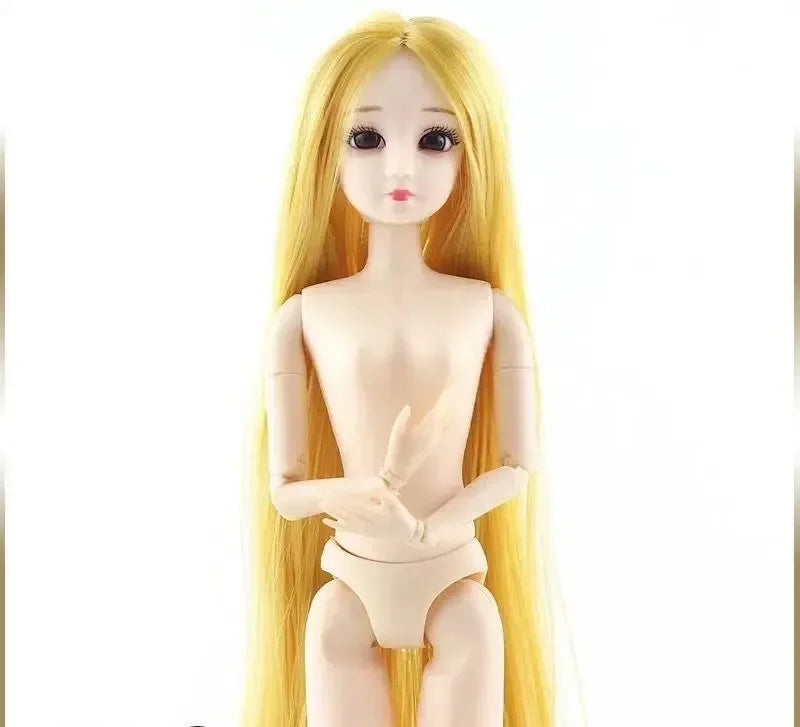 30cm Bjd Doll 12 Moveable Joints 1/6 Girl's Dress 3D Eyes Toy with Clothes Shoes Kids Toys for Girl Children Gift doll