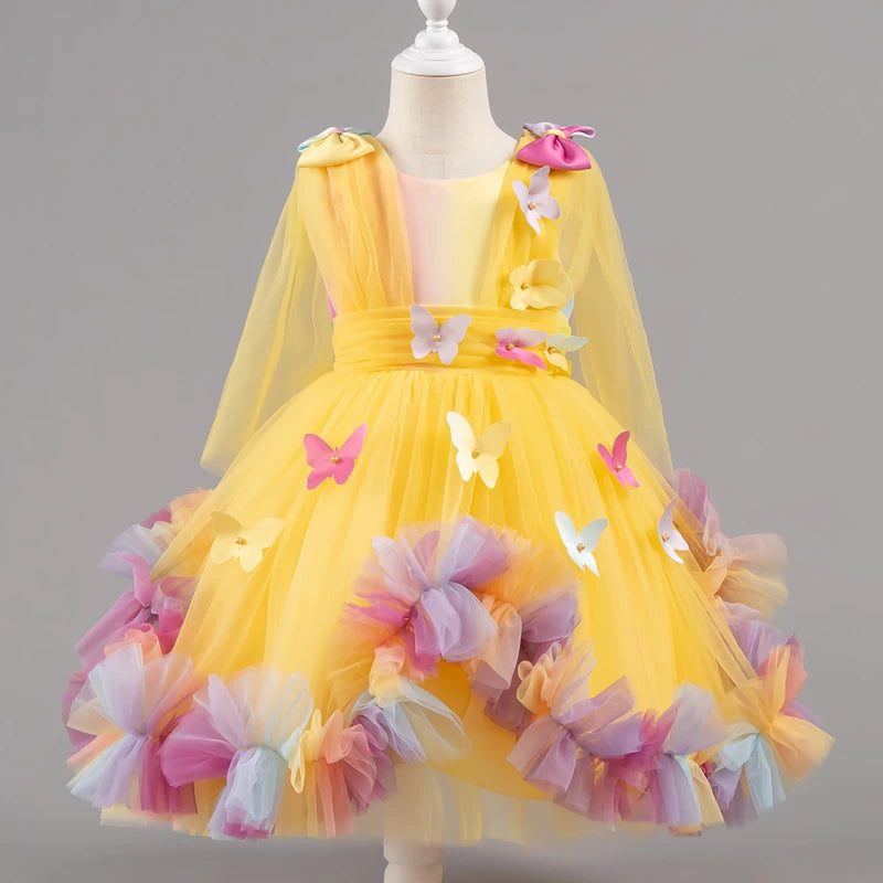 Fashion Cartoon Girl Princess Dress Lace Sleeveless Kids Party Dresses