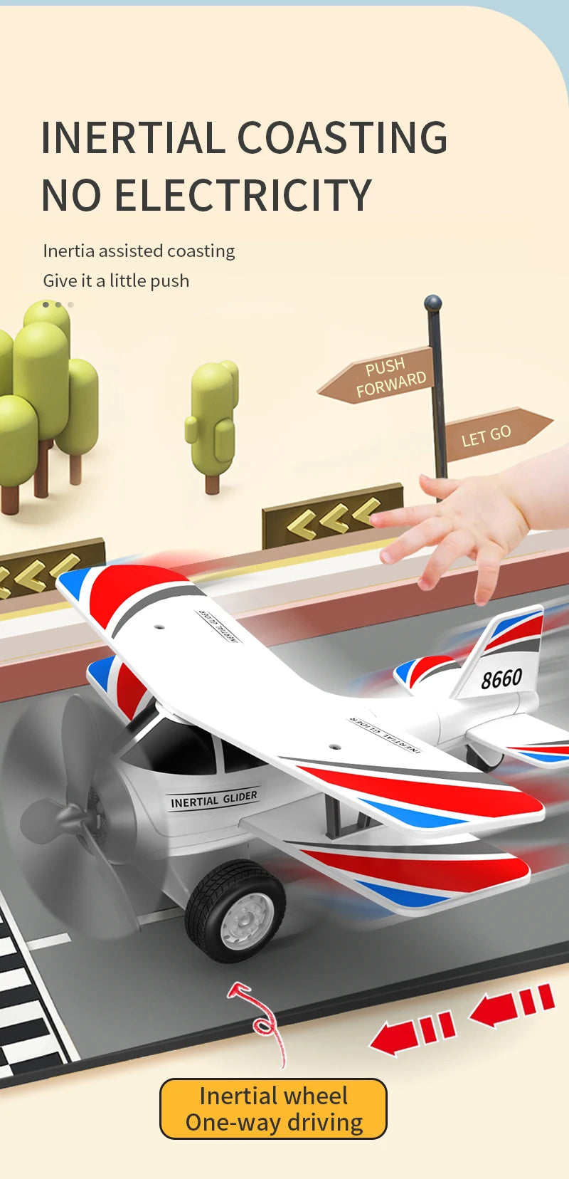Children's Biplane Toy - Puzzle Simulation Model Gift