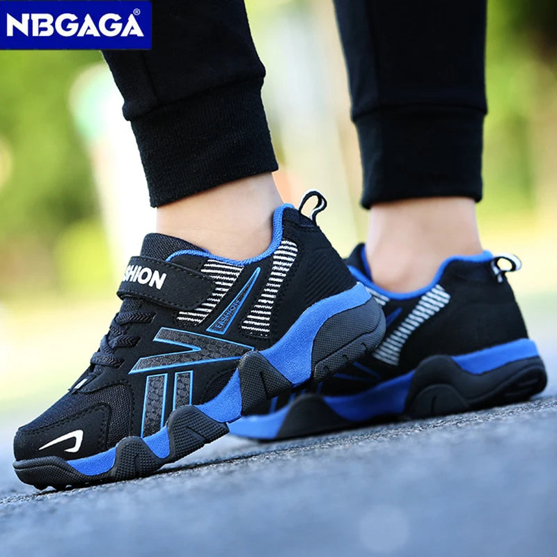 Kids Fashion Sneakers for Boys Mesh Breathable Sports Running Shoes