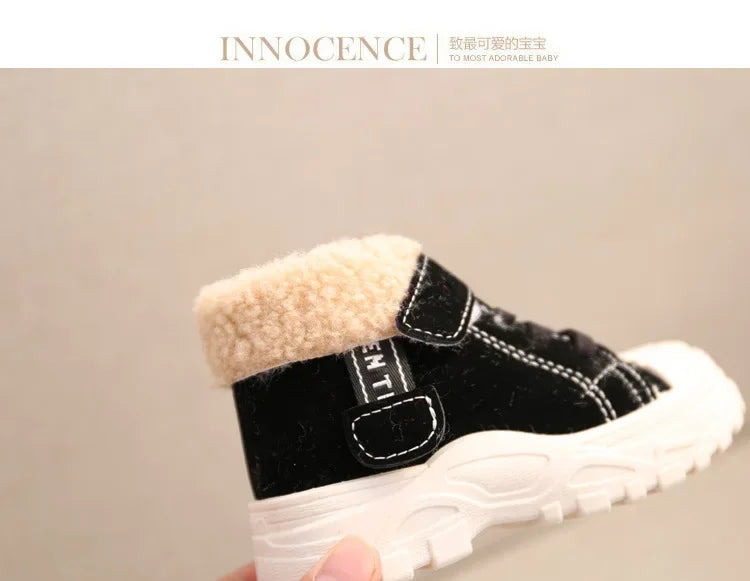 Lucas Warm Boots Winter New Boys Plus Thicken Velvet Cotton Shoes Waterproof