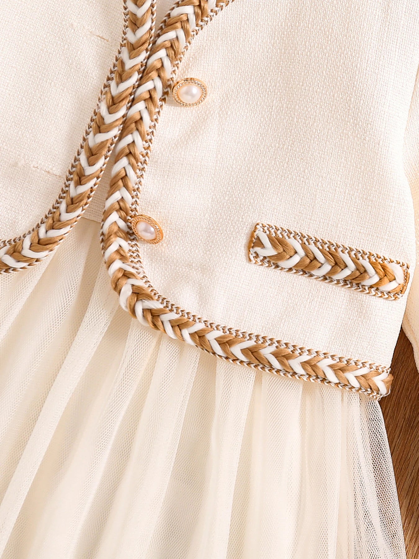 Girls' autumn fashion cute new dress, fluffy princess dress - white