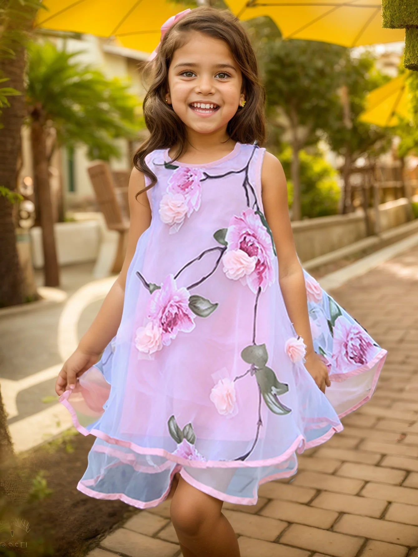 Girls Flower Bohemian Summer Dress ChildKids Girl Beach Dresses