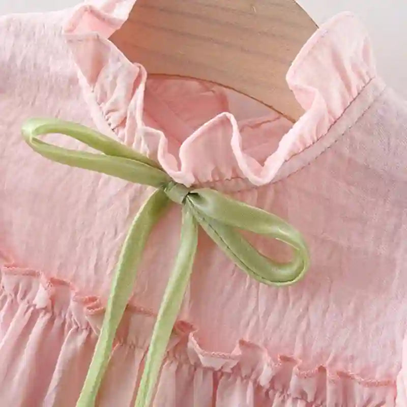Kamari Pink Tulip Baby Girl Dress for 9 Months to 4 Years