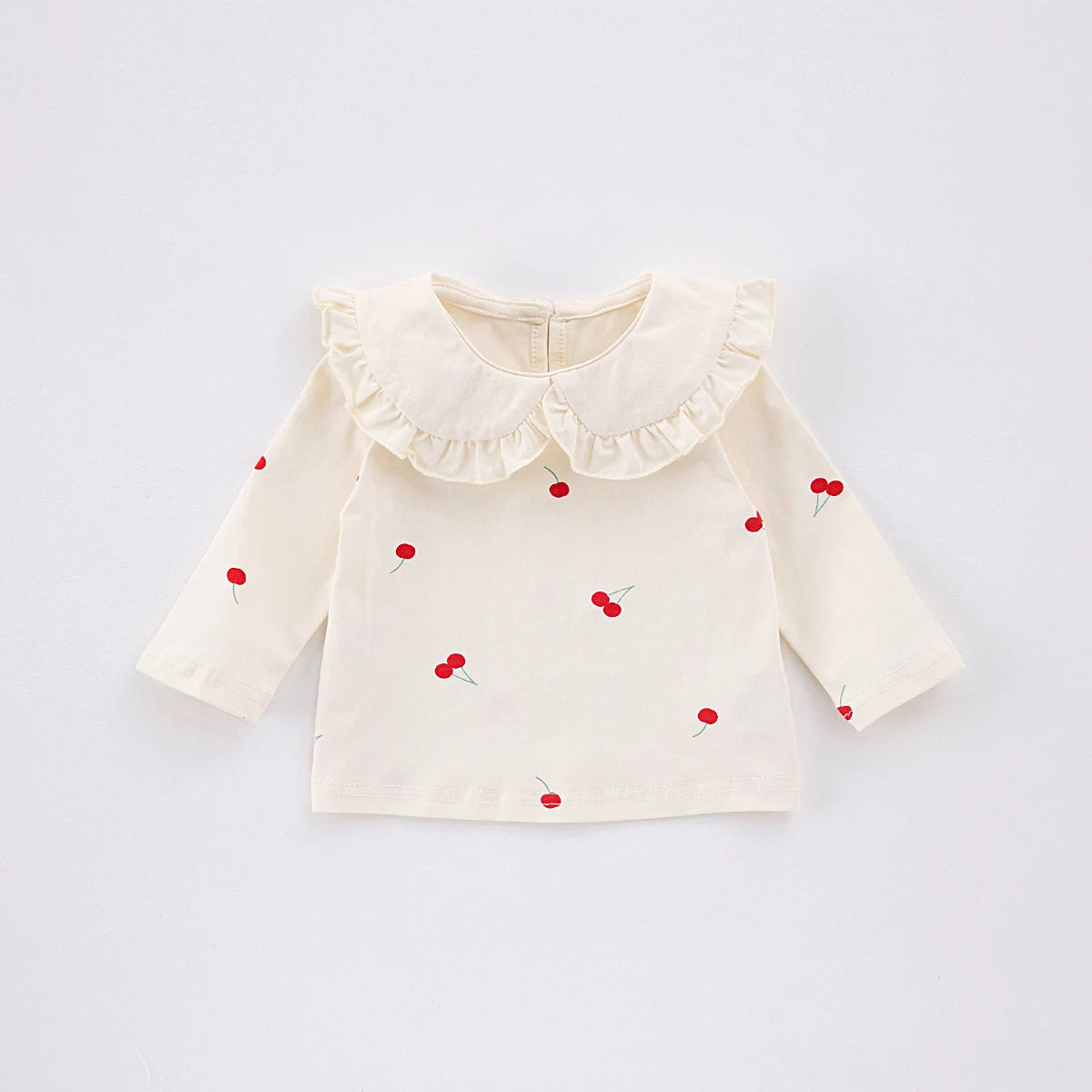 Ana Lace Doll Collar Striped Long Sleeve Tops