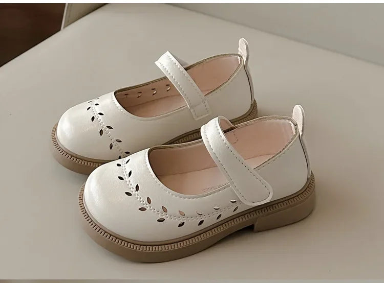 Girls' Leather Shoes Spring and Autumn New Breathable Girl Mary Jane Princess Shoes Black Performance Dance Shoes