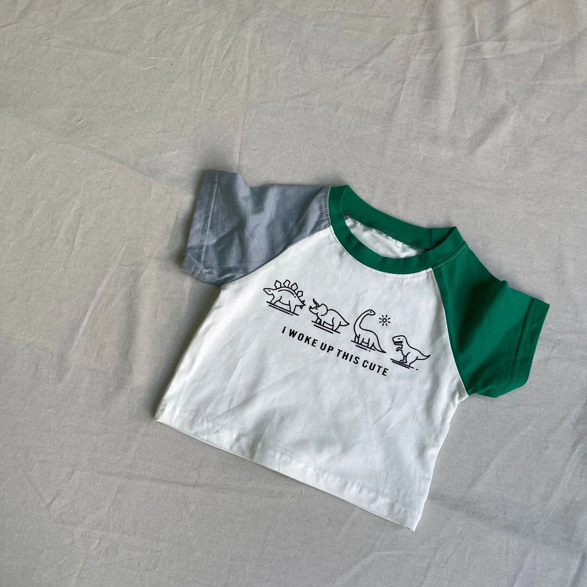 Oliver Dinosaur Cute Short Sleeved Tees - GuGuTon baby store - Baby Fashion - Toddlers Outfits - Babies Outfits - Toddler Clothes - Kids Clothing - Newborn Clothes - Newborn Wear - Kids Wear - Trending Clothes - Trending Outfits - Fall Fashion - Winter Fashion - Girls Clothes - Boys Clothes - Babies Wear - Kids Accessories - KidsWear - Summer Clothes - Summer Fashion - Summer Trend - Falls Sweaters - Tops - Bottom - Jeans - Blouse - Dresses - Newborn Dresses - Toys