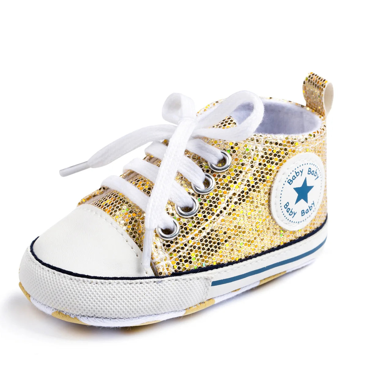Baby Step Shoes Baby's First Pair of Toddler Shoes Baby Canvas Shoes Breathable Non-slip Boys and Girls Lace-up Fashion Shoes