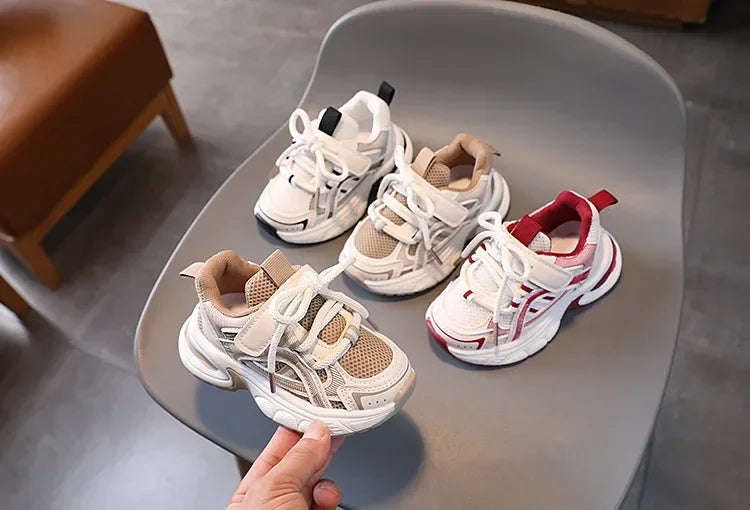 New Kids Sneakers for Girls School Causal Sports Shoes for Boy Spring Autumn Versatile Children Tennis Shoes Mesh Breathable