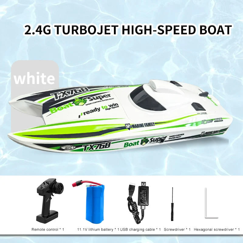 TX768 RC Boat 2.4G Brushless High Speed Remote Control Ship 30km/h