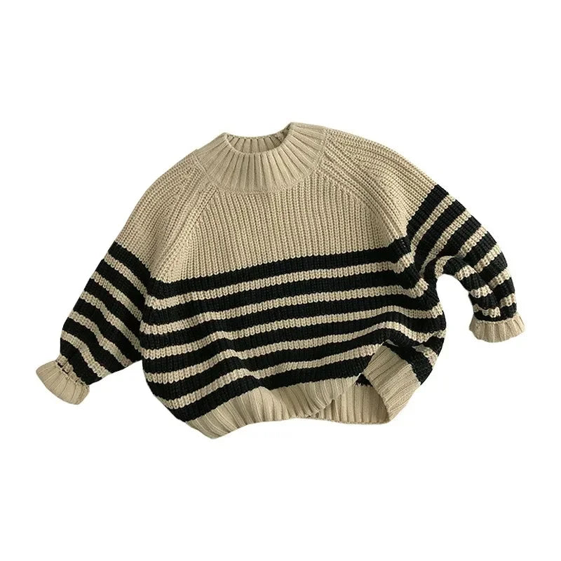 Richard Long Sleeve Striped Knitting Sweater