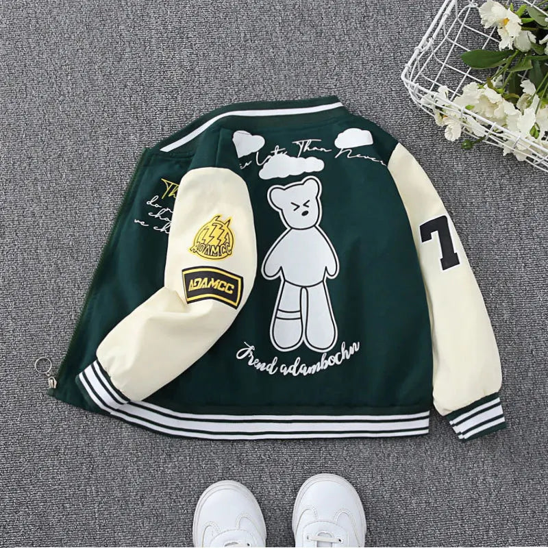 Raymond Letter Striped Baseball Uniform Sweater