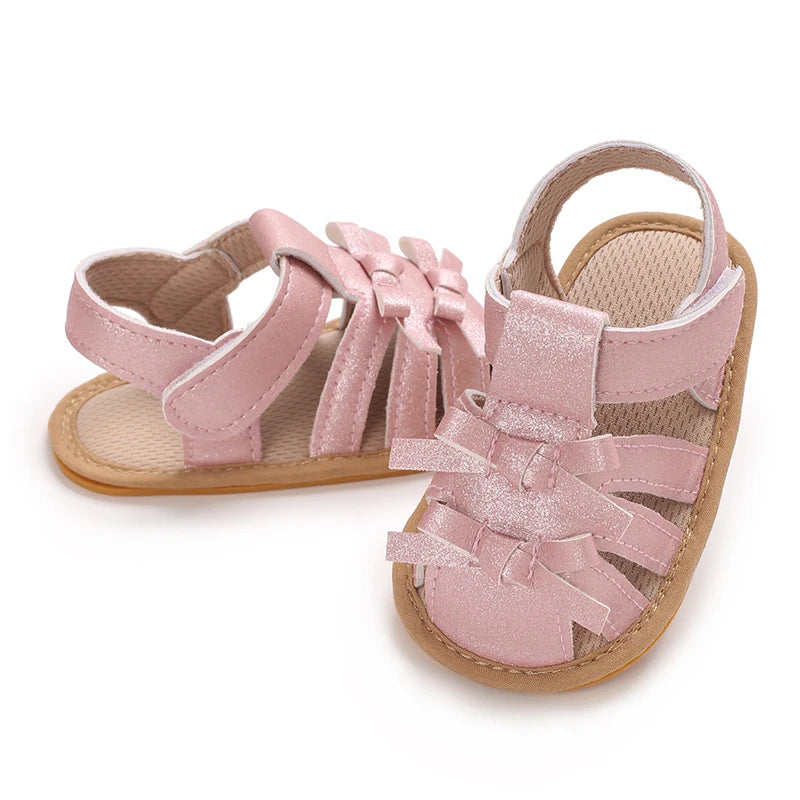 0-18Months Newborn Infant Baby Girls Shoes Summer Sandals Casual Rubber Bottom Non-Slip
