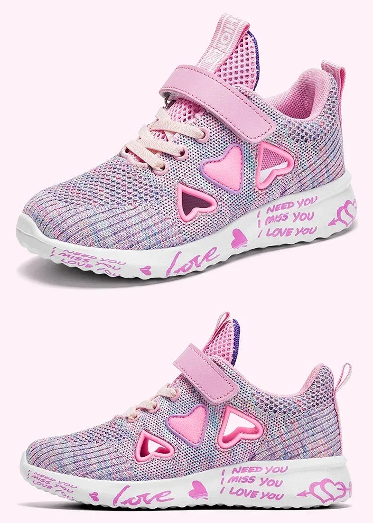 Girls Sneakers Kids Summer Light Mesh Casual Shoes Children Autumn Breathable Tenis