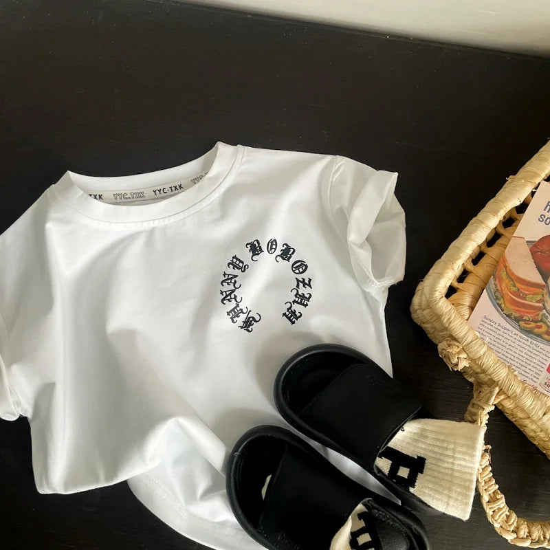 Damian Toddler Child Short Sleeve Tees - GuGuTon baby store - Baby Fashion - Toddlers Outfits - Babies Outfits - Toddler Clothes - Kids Clothing - Newborn Clothes - Newborn Wear - Kids Wear - Trending Clothes - Trending Outfits - Fall Fashion - Winter Fashion - Girls Clothes - Boys Clothes - Babies Wear - Kids Accessories - KidsWear - Summer Clothes - Summer Fashion - Summer Trend - Falls Sweaters - Tops - Bottom - Jeans - Blouse - Dresses - Newborn Dresses - Toys