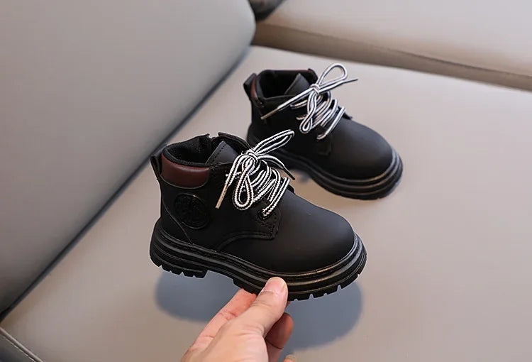 Liam Winter Kids Combat Boots - Non-slip Footwear