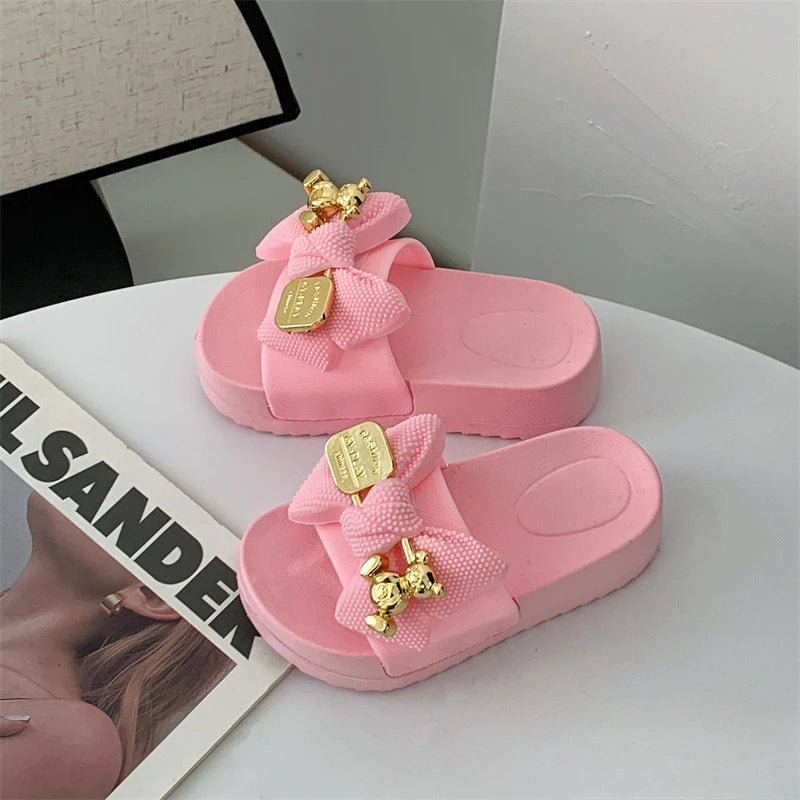 Fashion Girl Slippers Simple Childs Shoes Thick Soled Girls Shoes