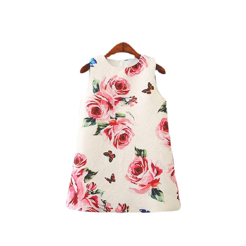 Kids Party Dresses For Girls Printed Evening Princess Girls Dresses