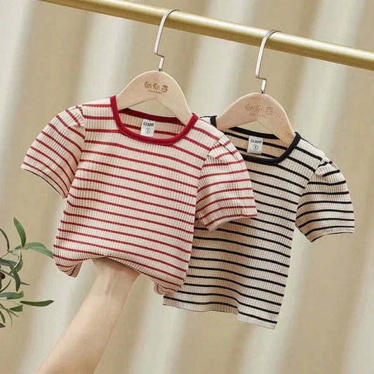 Carlota Summer Kids Tees Toddler Striped Printed Children's Clothes