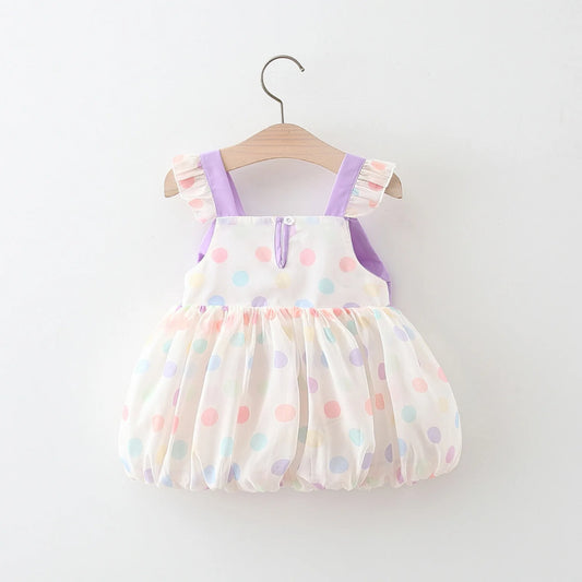 Baby And Girls' Dress Summer New Colorful Spot Girls' Dress
