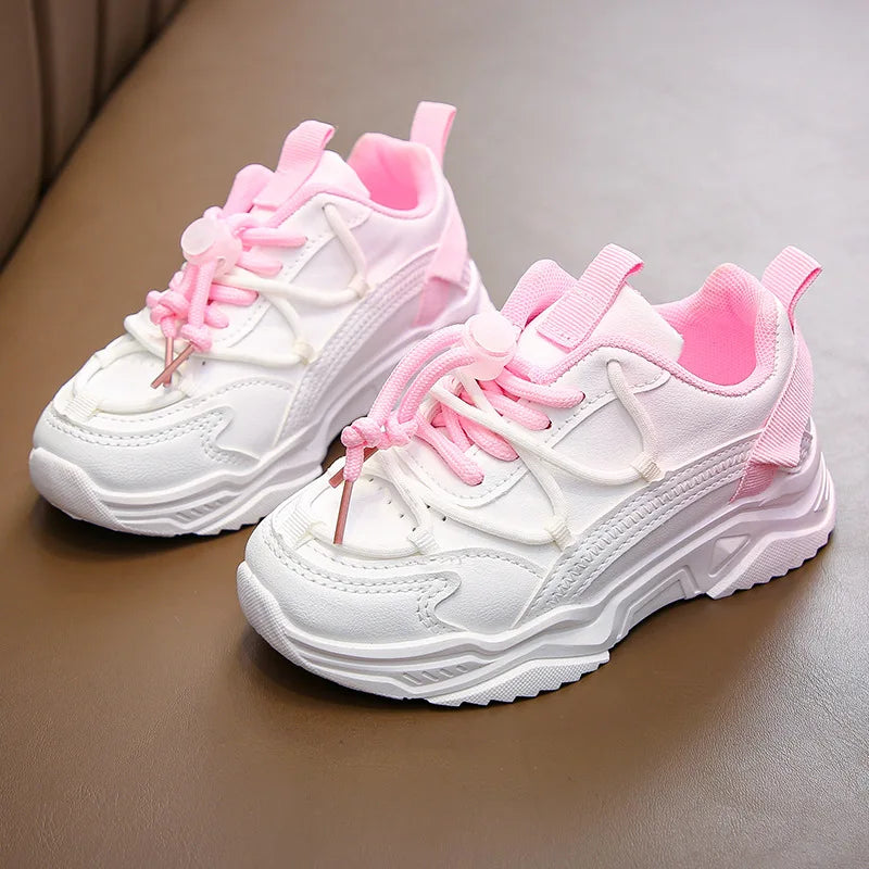 Girls Gradient Design Shoes Children Platform Sneakers Casual 4-12 Years Autumn Kids Chunky Running Sports Tennis Shoes for Girl