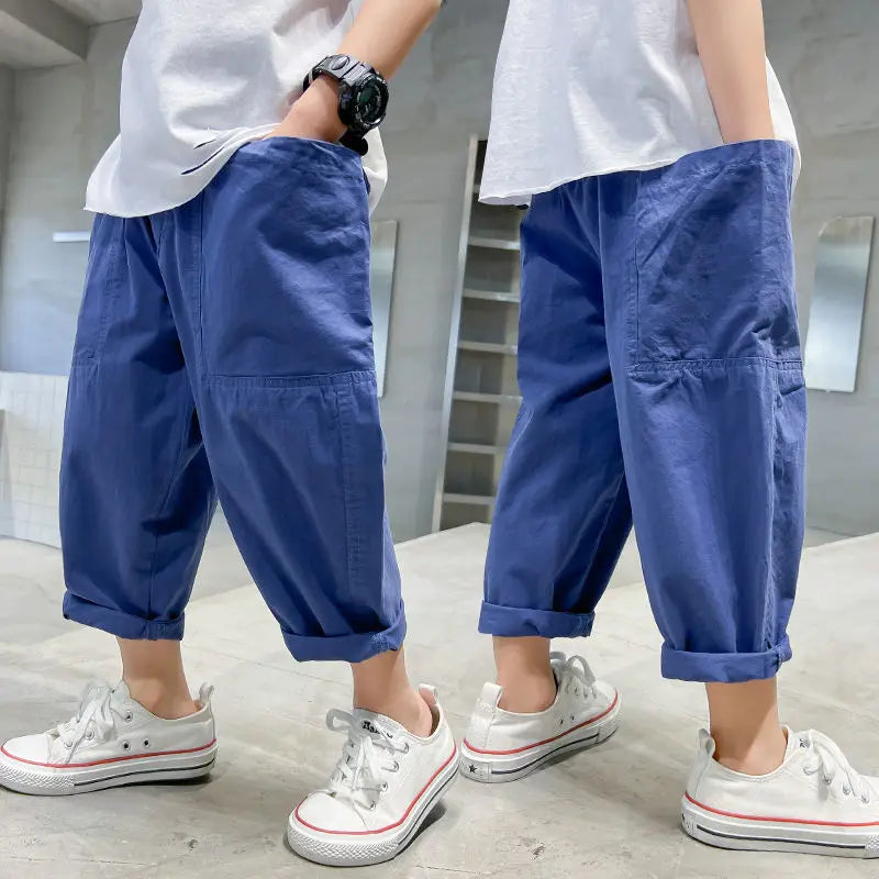 Darío Loose Trousers Teen Boys Casual Thin Multi-Pocket Cargo