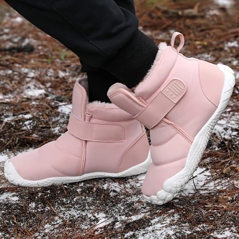 Children Snow Boots Girls Winter Minimalist Waterproof Sneakers