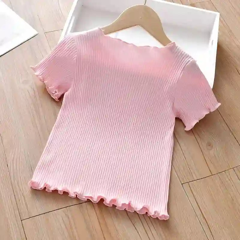 Saudy Embroidered Short Sleeve Cute Top