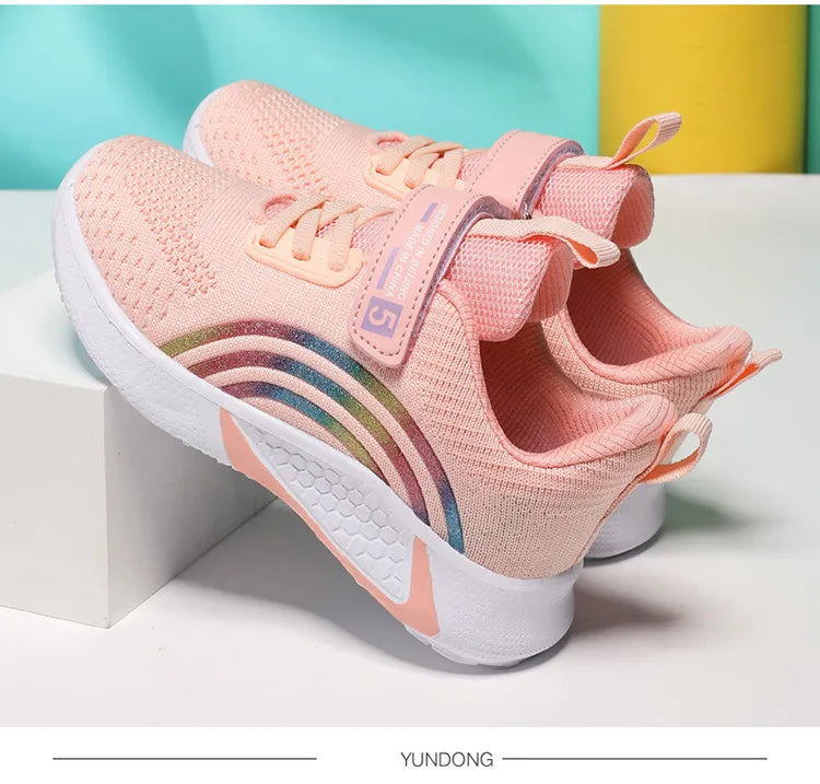 New Design Red Trainers Shoes for Kids Girls Comfortable Platform Girl Sports Shoes Large Size 38 Children's Running Sneakers