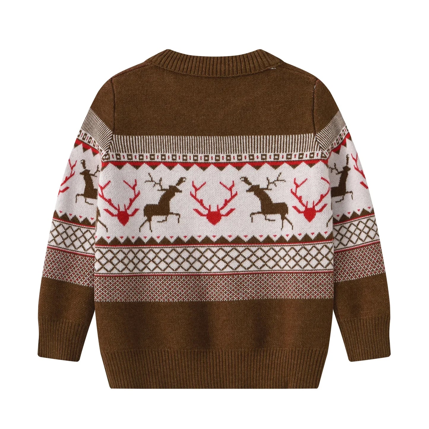 Xavier Warm Elk Printed Knitted Girls Sweater