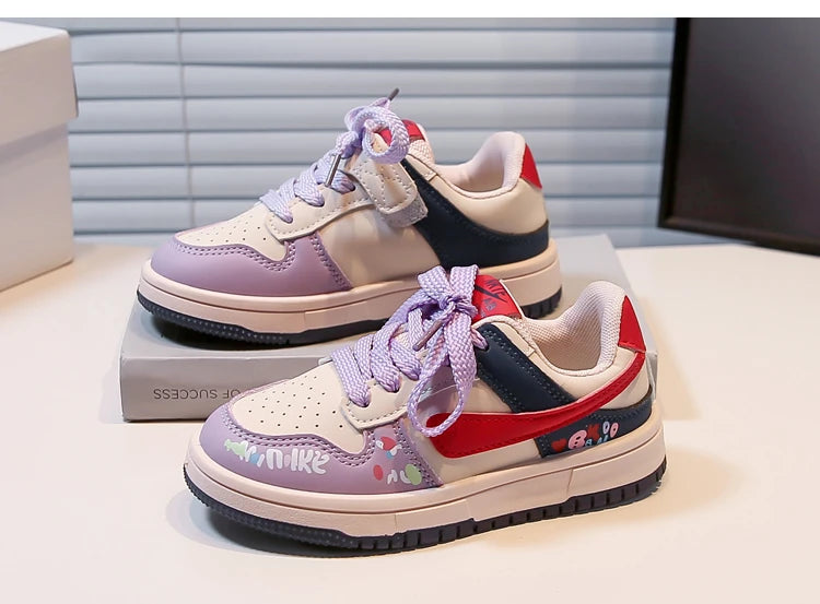 Girls Shoes Children Fashion Hip-hop Punk Graffiti Skateboard