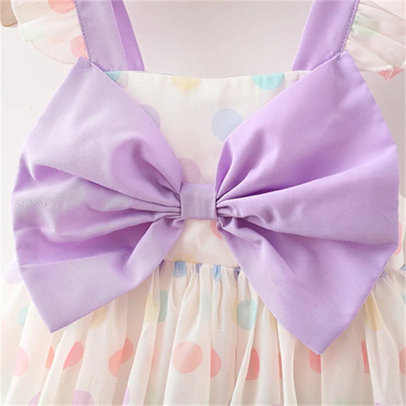 Baby And Girls' Dress Summer New Colorful Spot Girls' Dress