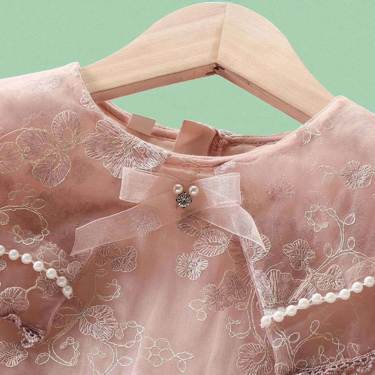 Kids Lace Dresses for Girls Princess Flower Dress Pink Baby Outfits
