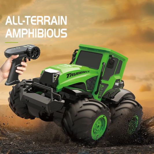 1:14 Scale Amphibious RC Car Full Proportional 4WD Off-road Climbing Farmer Truck Toy Kids Holiday Gift