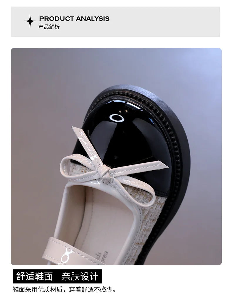 Girls' Spring and Autumn Leather Shoes 2025 Middle aged Children's Baby Soft soled Performance Shoes Children's Princess Shoes