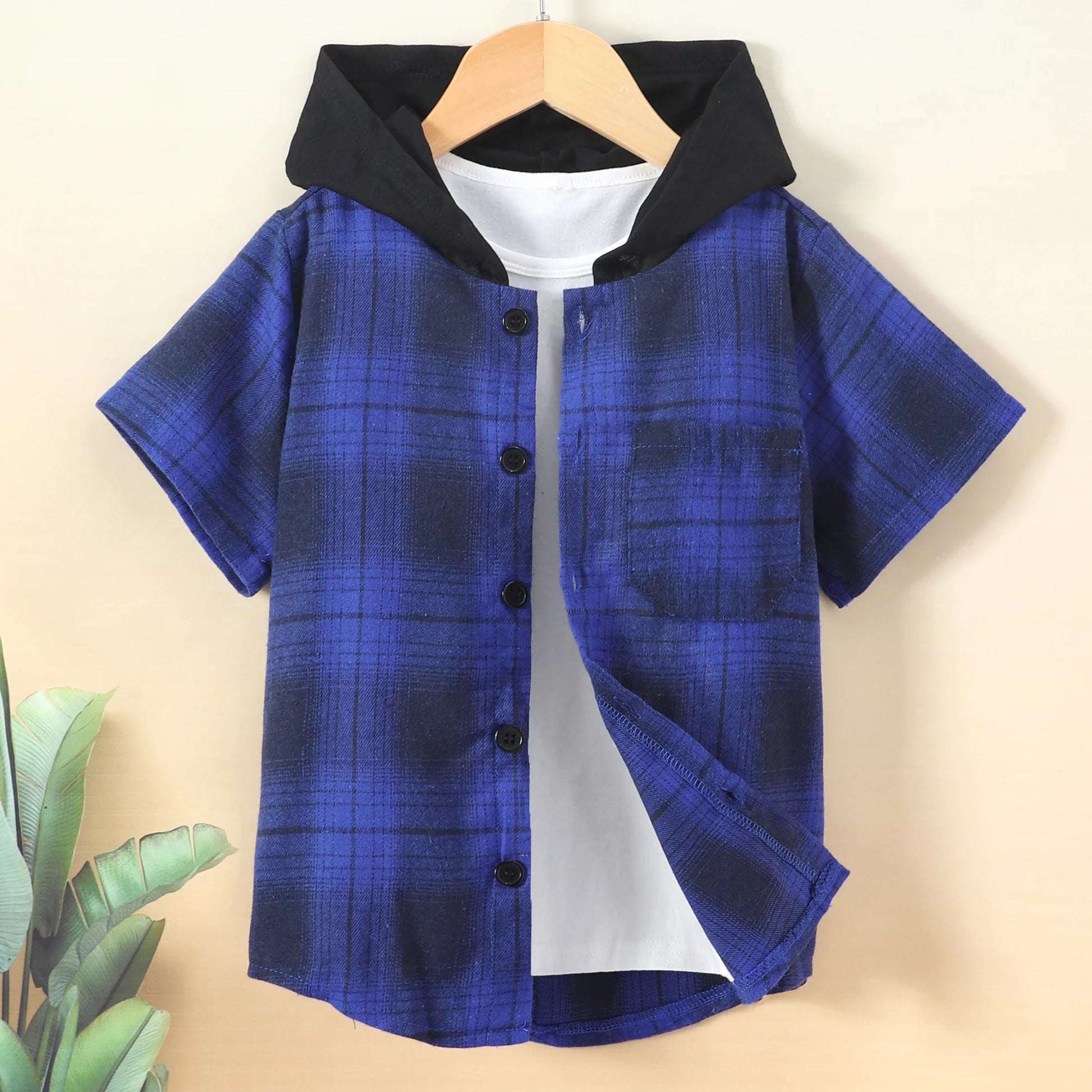 Ramon Casual Short Sleeve Hooded Shirt - GuGuTon baby store - Baby Fashion - Toddlers Outfits - Babies Outfits - Toddler Clothes - Kids Clothing - Newborn Clothes - Newborn Wear - Kids Wear - Trending Clothes - Trending Outfits - Fall Fashion - Winter Fashion - Girls Clothes - Boys Clothes - Babies Wear - Kids Accessories - KidsWear - Summer Clothes - Summer Fashion - Summer Trend - Falls Sweaters - Tops - Bottom - Jeans - Blouse - Dresses - Newborn Dresses - Toys