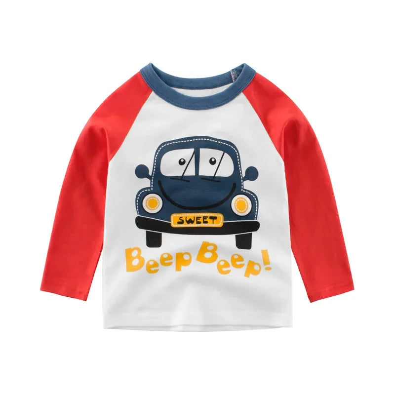 Zahir Cartoon Car Boy's Clothes Long Sleeve Top - GuGuTon baby store - Baby Fashion - Toddlers Outfits - Babies Outfits - Toddler Clothes - Kids Clothing - Newborn Clothes - Newborn Wear - Kids Wear - Trending Clothes - Trending Outfits - Fall Fashion - Winter Fashion - Girls Clothes - Boys Clothes - Babies Wear - Kids Accessories - KidsWear - Summer Clothes - Summer Fashion - Summer Trend - Falls Sweaters - Tops - Bottom - Jeans - Blouse - Dresses - Newborn Dresses - Toys