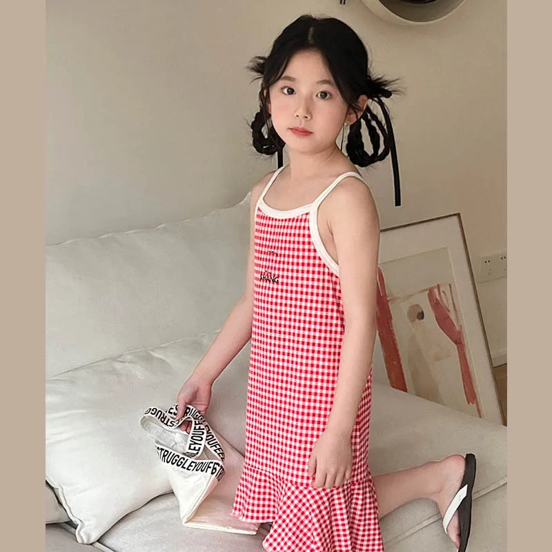 Cute Dress For Kids Girl Summer Dresses Children's Fashion Dress Thin Girls' Halter